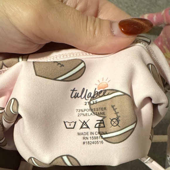 Tullabee Pink Heart Football Jumpsuit - Picture 3 of 3